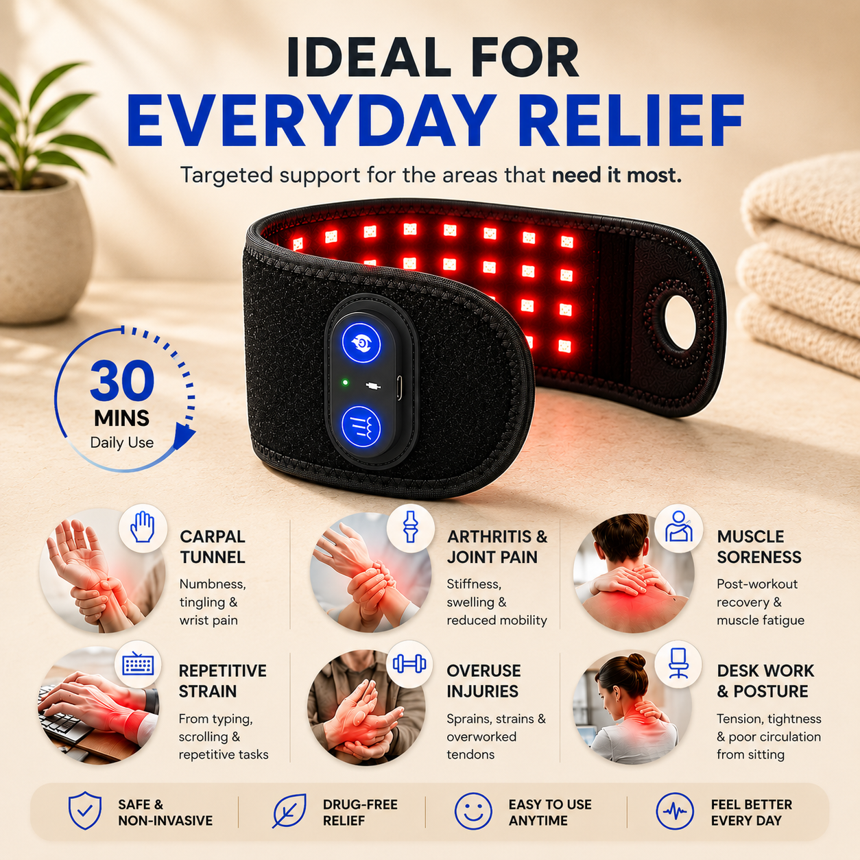 Primal Restore™ Red Light Wrist Wrap